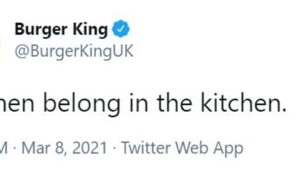 tweet from burger king UK reading 