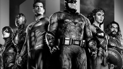 Ben Affleck, Henry Cavill, Jason Momoa, Gal Gadot, Ezra Miller, and Ray Fisher in Zack Snyder's Justice League (2021)