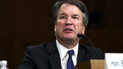 Supreme Court nominee Brett Kavanaugh yells while testifying before the Senate Judiciary Committee