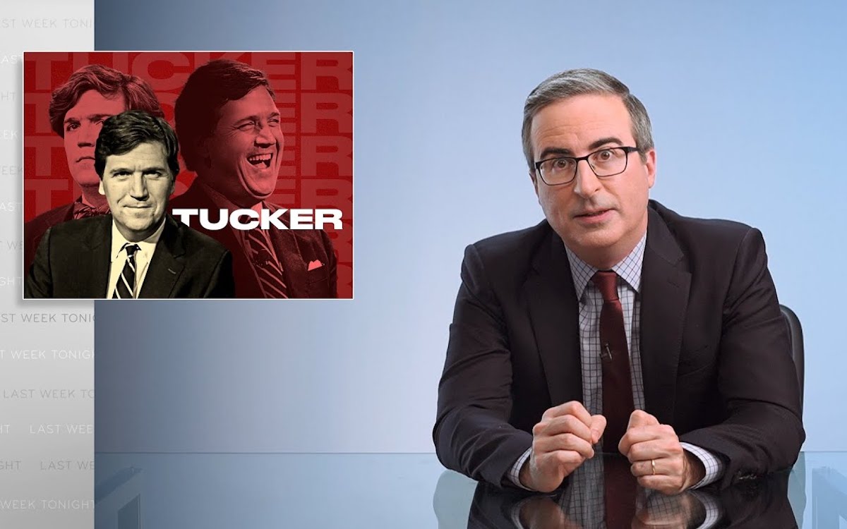John Oliver talks about Tucker Carlson on Last Week tonight.