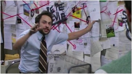 Charlie from It's Always Sunny explains his conspiracy theory wall.
