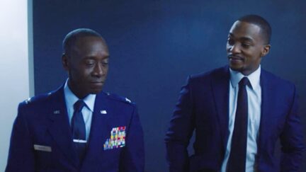 Don Cheadle and Anthony Mackie in The Falcon and the Winter Soldier (2021)