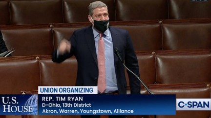 Tim Ryan yells at Republicans from the House floor