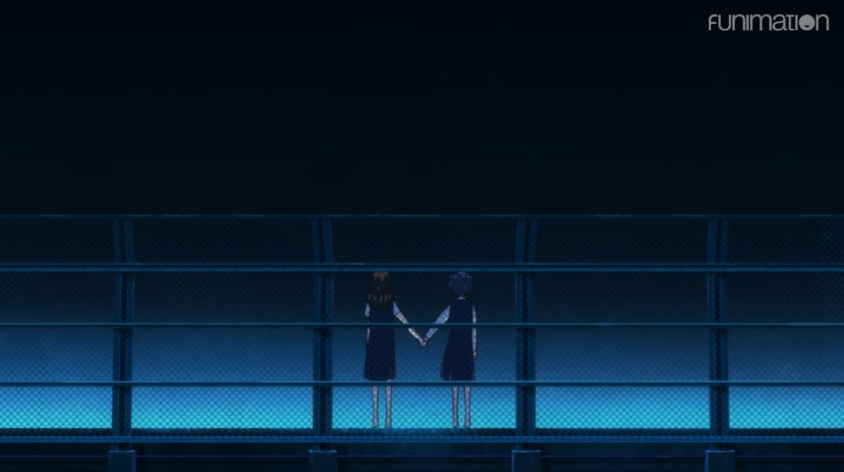 Ai and Koito at the edge of the roof