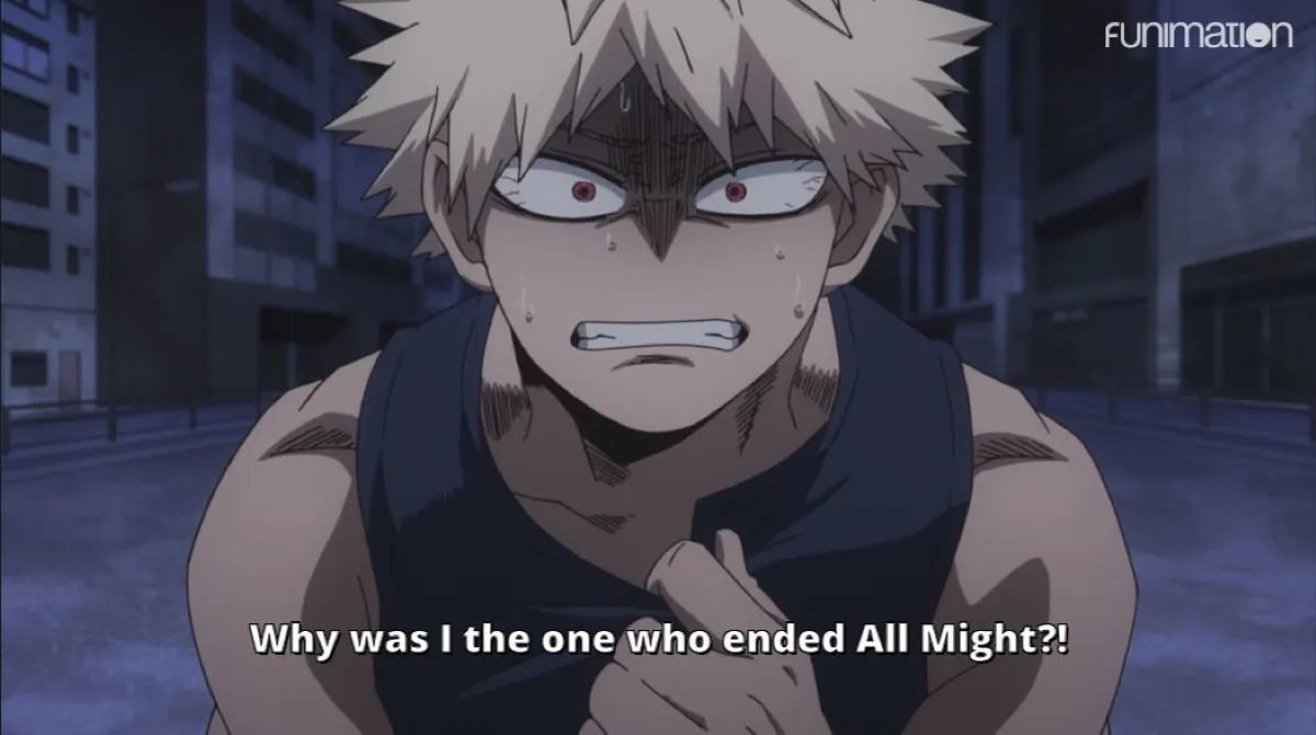 Bakugo blames himself for All Might's retirement