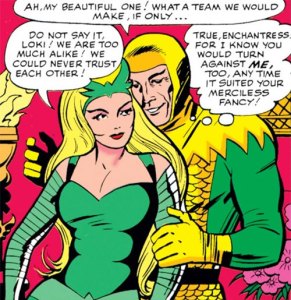 Loki and Enchantress in 1960s Thor comics