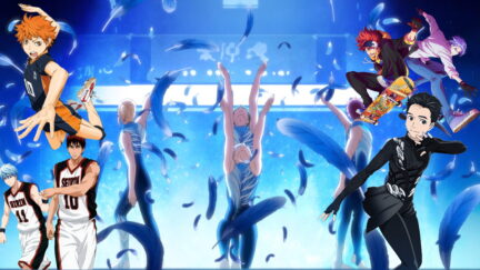 Collage of different sports anime