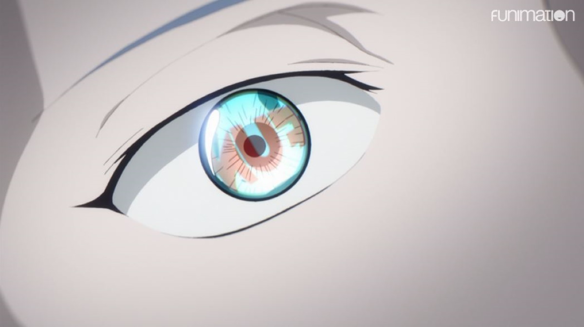 Langa seeing the word FUN on his skateboard