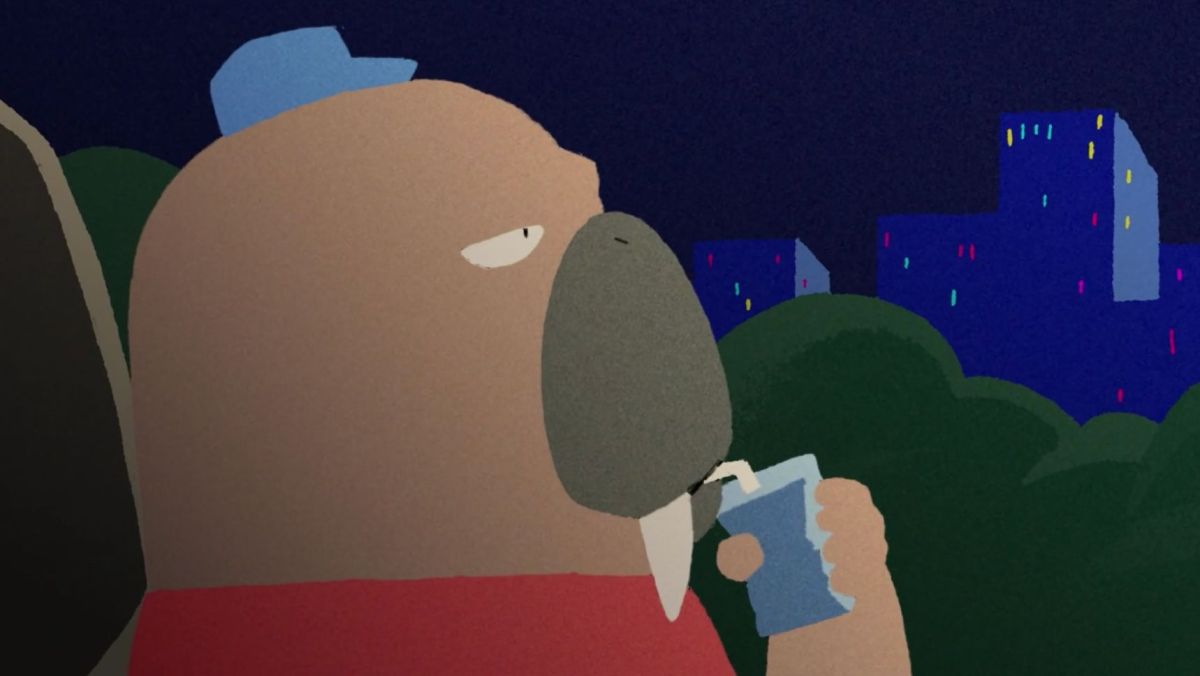 Ending screencap to Odd Taxi