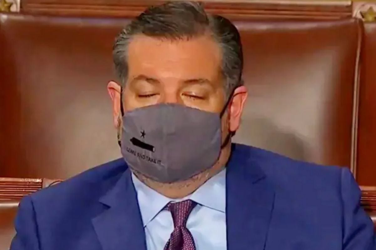 Sleeping Ted Cruz