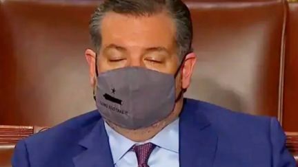Sleeping Ted Cruz