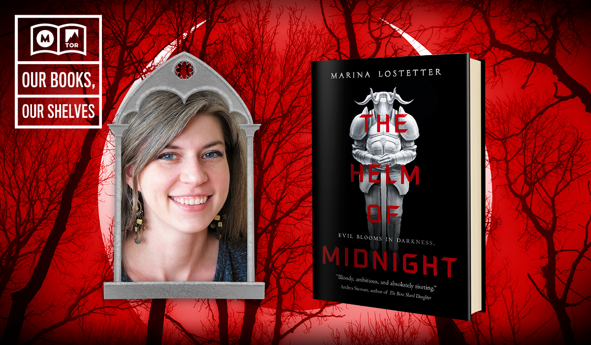 Marina Lotsetter and her book, Helm of Midnight