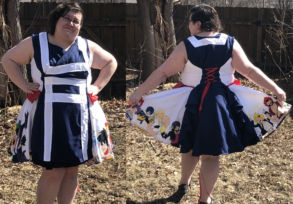 SnowCosplays in her UA dress