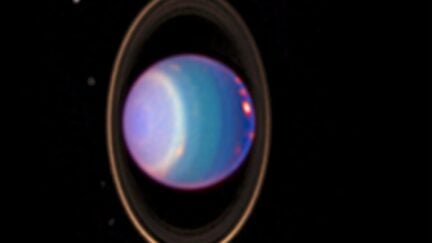 Image of Uranus taken by huble telescope