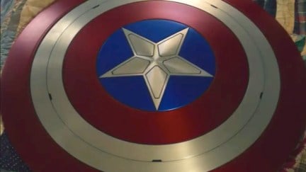 Captain America's shield in The Falcon and the Winter Soldier.