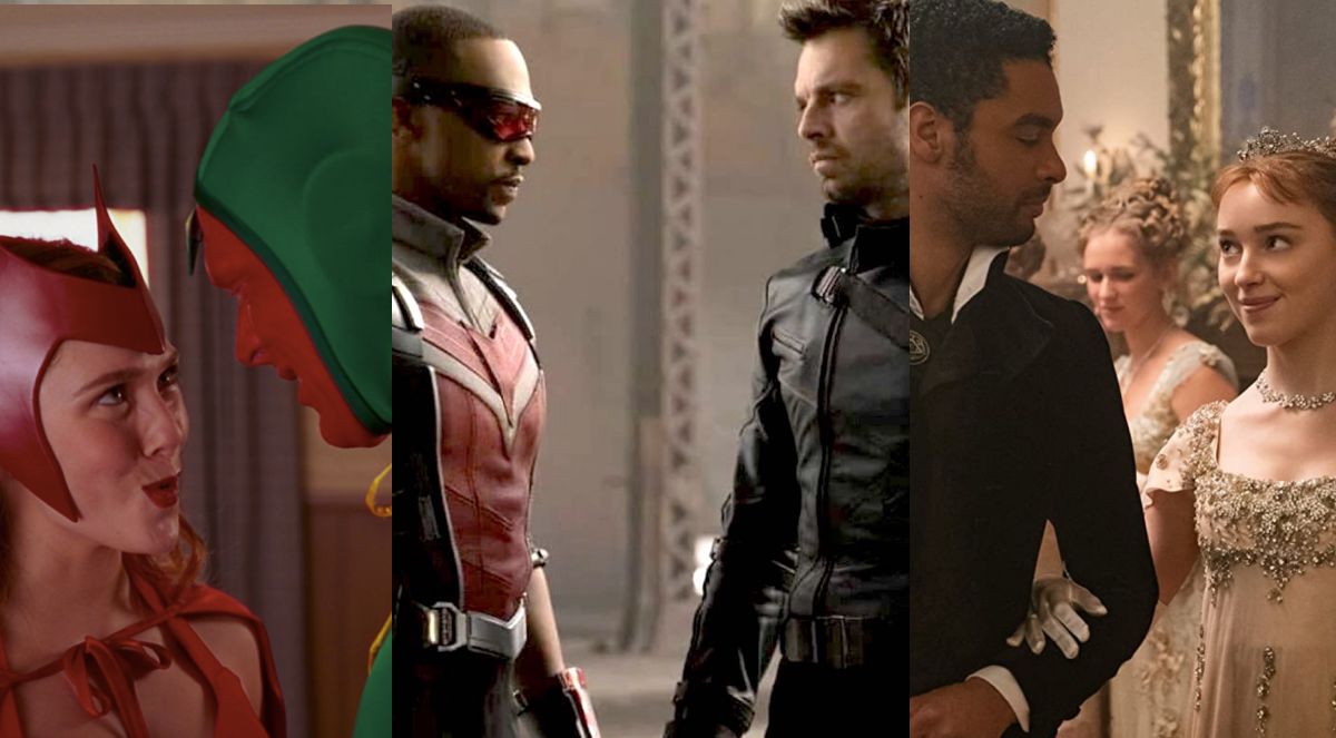 WandaVision, The Falcon and the Winter Soldier, and Bridgerton.