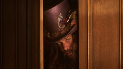 Jason Momoa as Flip peeks through a door in Netflix's Slumberland.