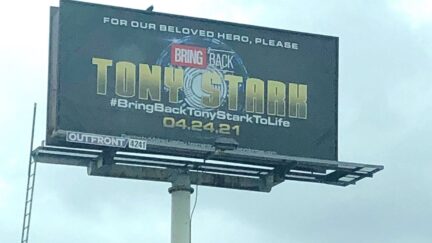 tony stark billboard