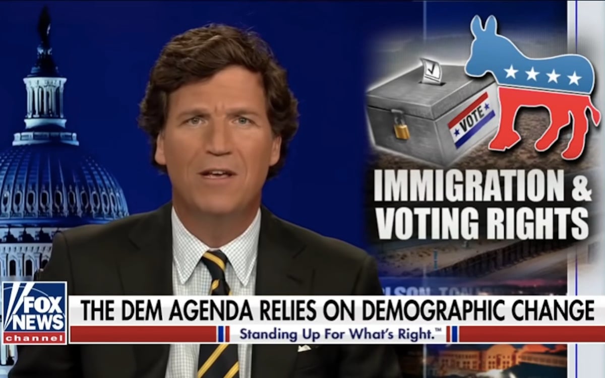 Tucker Carlson says something racist about voter demographics