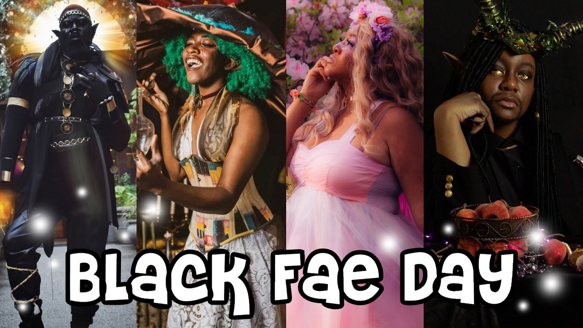 Black Fae day picture collage