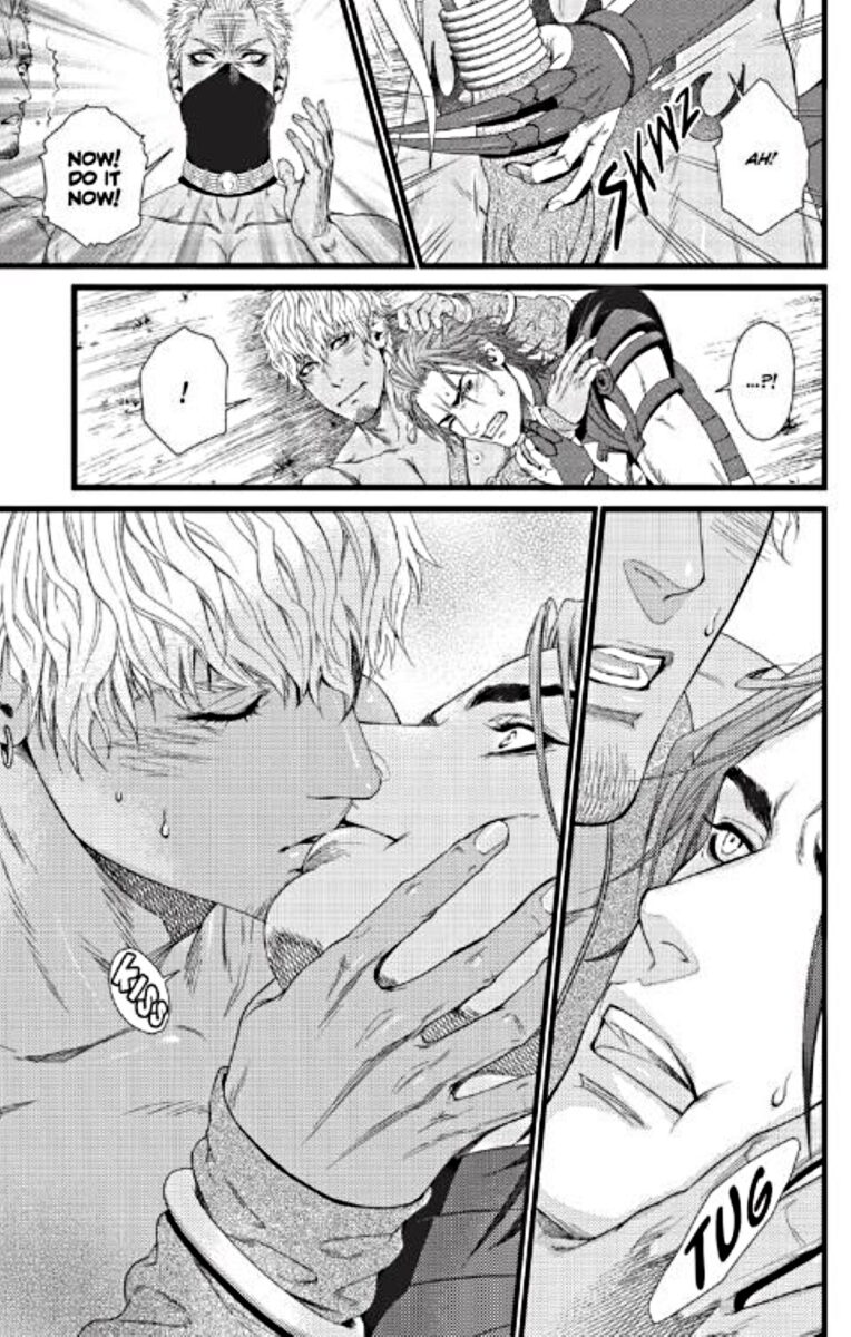 Pisao and Judah kiss