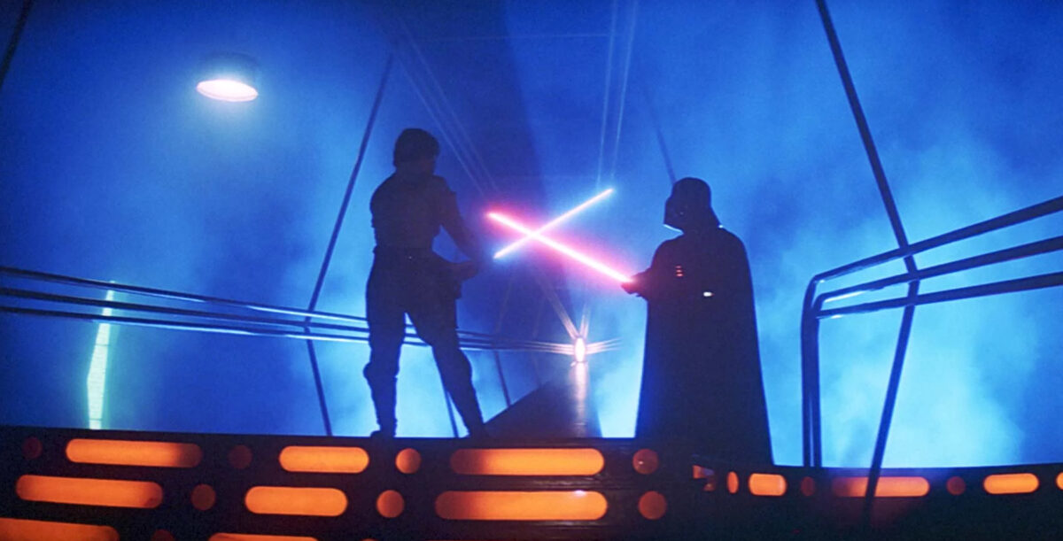 Luke and Vader face off in Empire Strikes Back