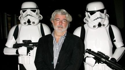 George Lucas with Troopers