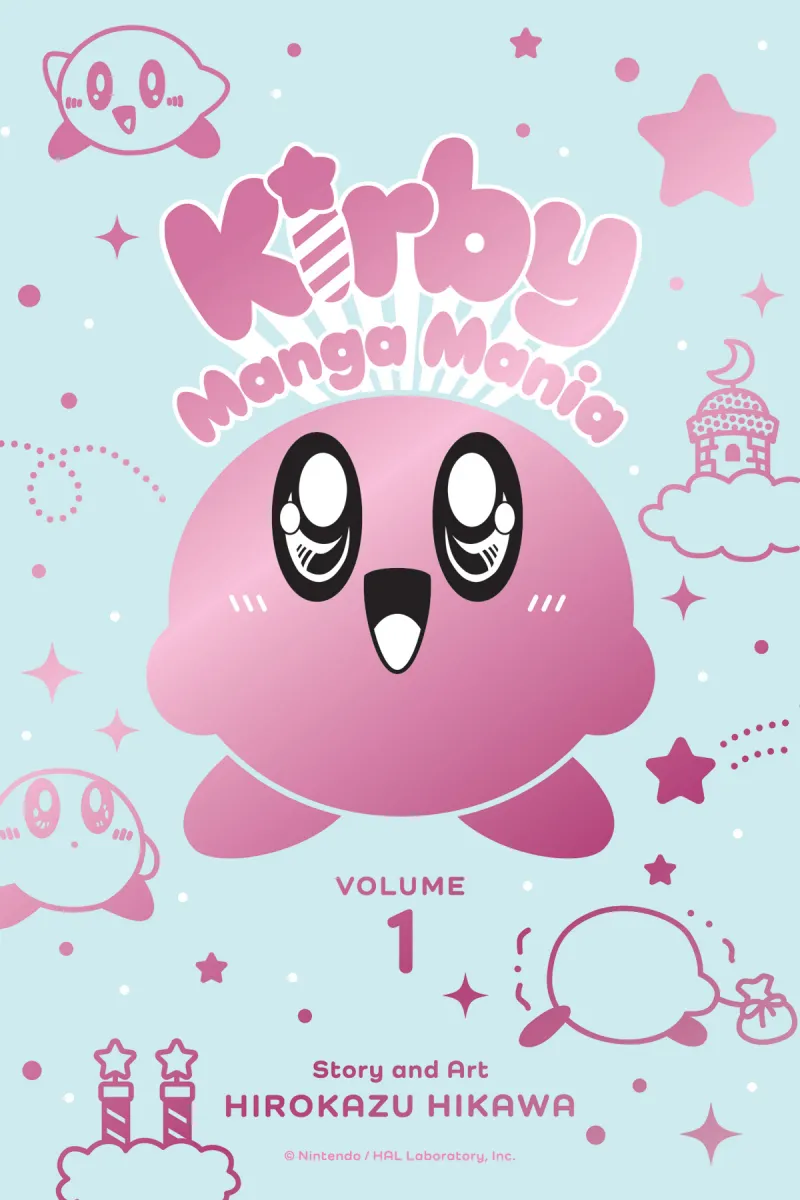 The cover to Kirby Manga Mania