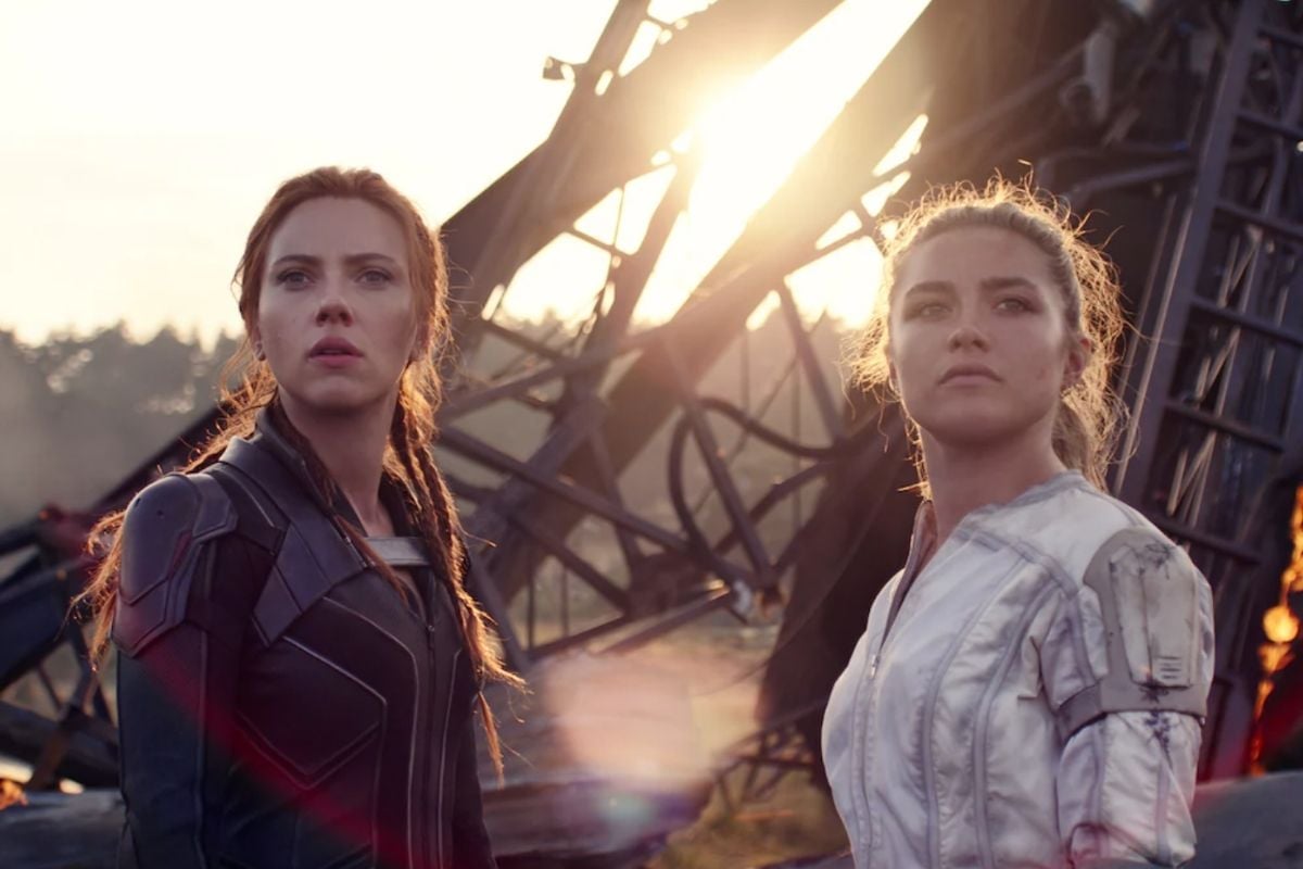 Scarlett Johansson and Florence Pugh in Marvel's Black Widow.