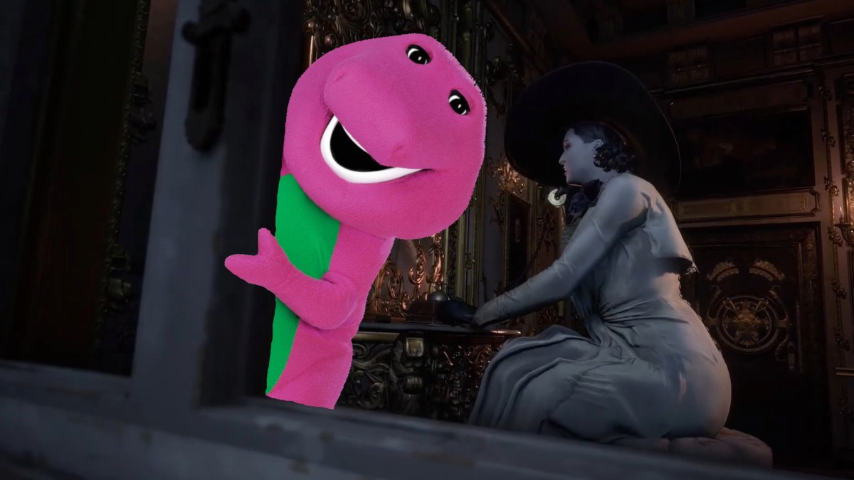 A PC mod puts Barney in Resident Evil Village