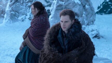 Danielle Galligan and Calahan Skogman in Shadow and Bone.