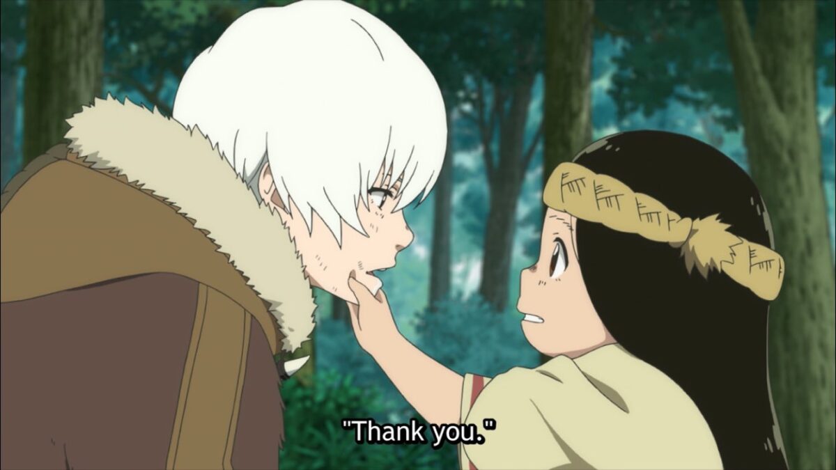 March teaching the Boy how to say thank you