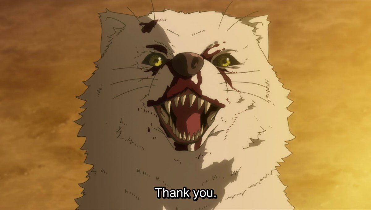 The Boy, as the Wolf, says thank you