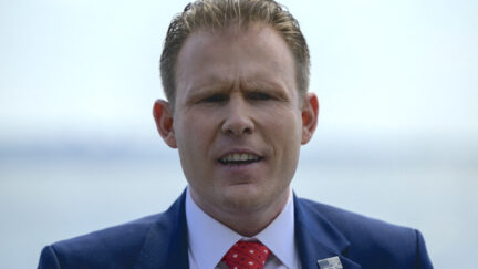 Andrew Giuliani gives a press conference to announce his bid to run for governor of New York