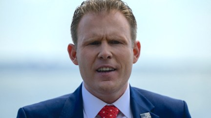 Andrew Giuliani gives a press conference to announce his bid to run for governor of New York