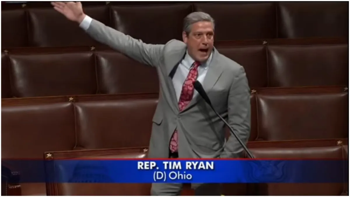 Tim Ryan shouting at Republicans on the House floor.