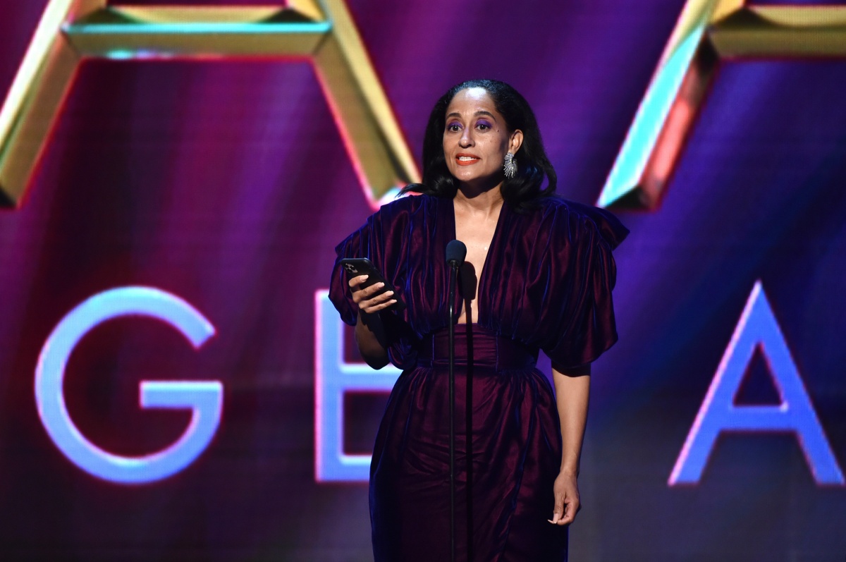 PASADENA, CALIFORNIA - FEBRUARY 22: Tracee Ellis Ross accepts Outstanding Actress in a Comedy Series for "Blackish" onstage during the 51st NAACP Image Awards, Presented by BET, at Pasadena Civic Auditorium on February 22, 2020 in Pasadena, California. (Photo by Aaron J. Thornton/Getty Images for BET)