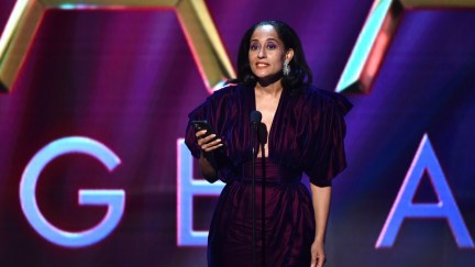 PASADENA, CALIFORNIA - FEBRUARY 22: Tracee Ellis Ross accepts Outstanding Actress in a Comedy Series for 