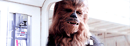 Chewie nodding in Star Wars