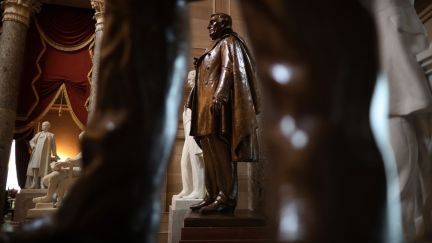 Confederate statue of Jefferson Davis, president of the Conferate states.