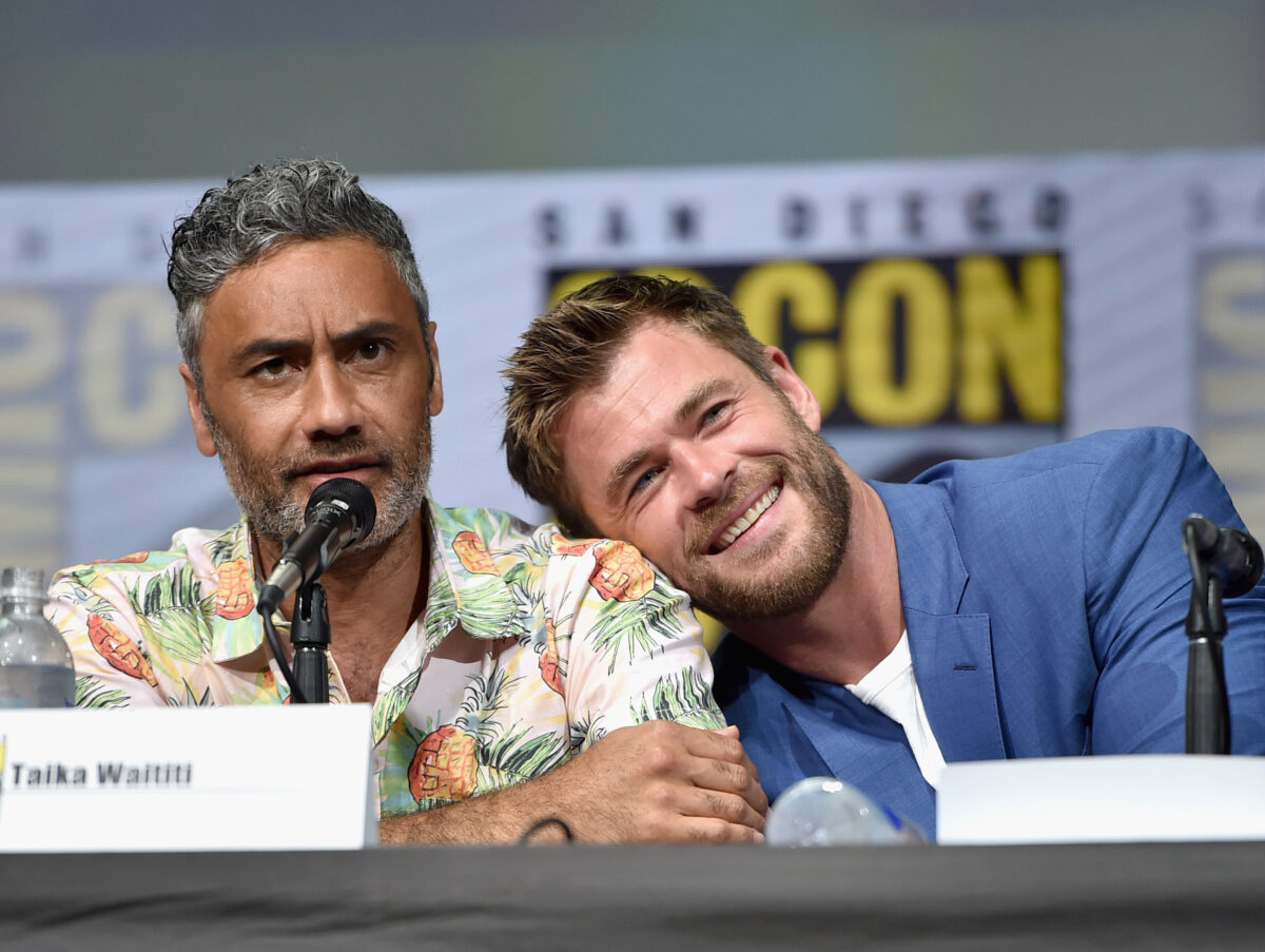 Chris Hemsworth and Taika Waititi being cute