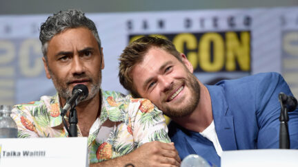 Chris Hemsworth and Taika Waititi being cute