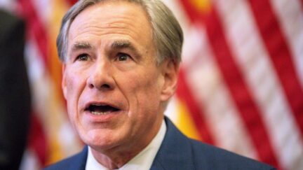 Gov. Greg Abbott at press conference.