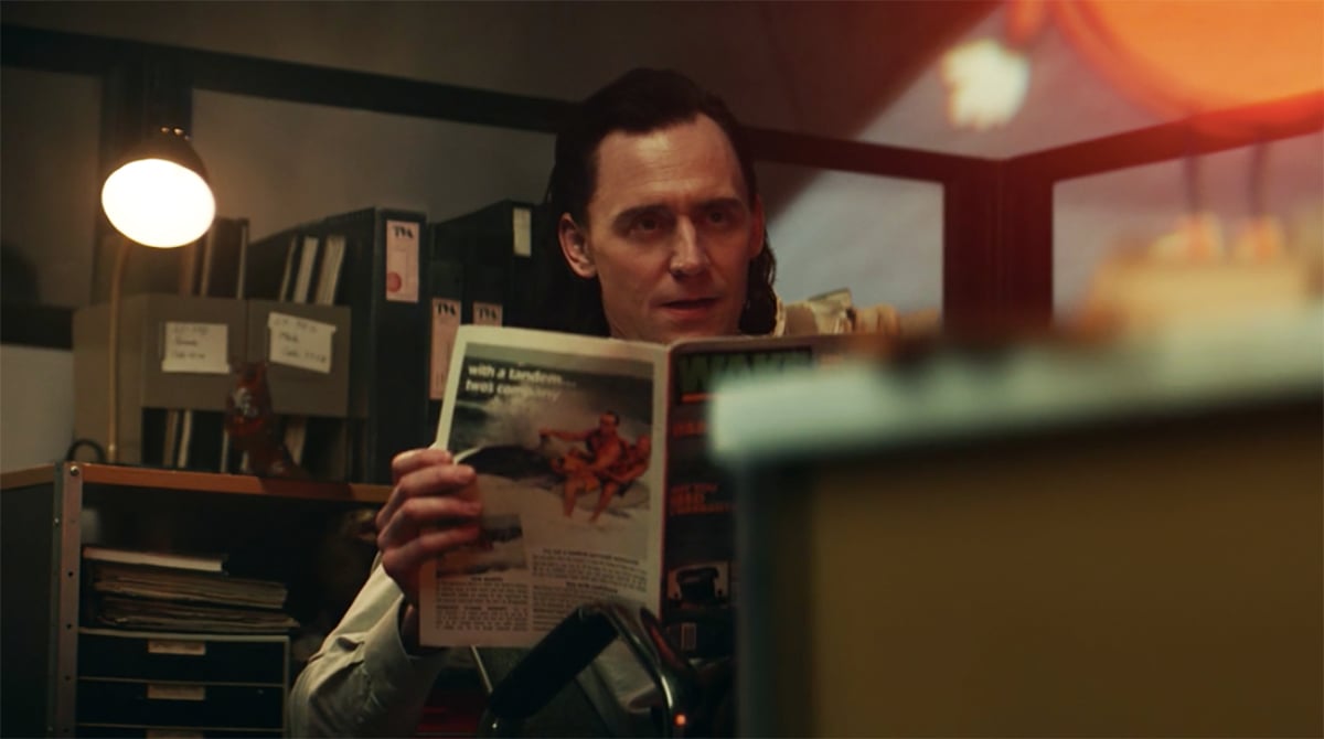 Loki reading the news paper in Loki