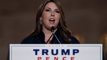 Ronna McDaniel at Republican convention at the Mellon auditorium.