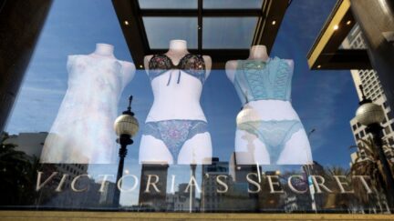 Victoria's Secret storefront display.