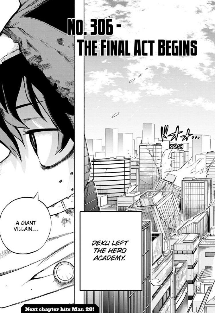 Deku going after a villain