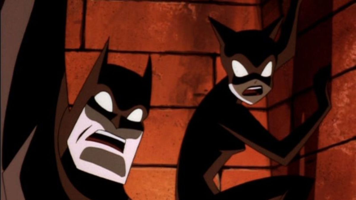 Batman and Catwoman shocked
