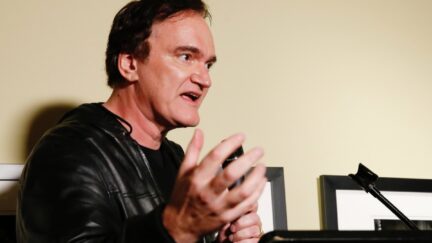 LOS ANGELES, CALIFORNIA - JANUARY 29: Quentin Tarantino accepts the 'Lifetime Achievement Award' onstage during the Fourth Annual Kodak Film Awards at ASC Clubhouse on January 29, 2020 in Los Angeles, California. (Photo by Rachel Murray/Getty Images for Kodak)