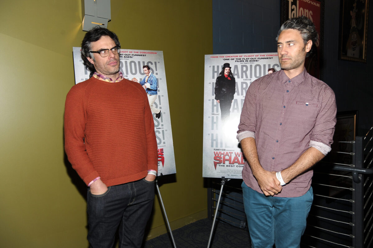 ilmmaker/Actor Jemaine Clement and Taika Waititi attend the New York special screening of "What We Do In The Shadows" at Landmark Sunshine Theater on February 12, 2015 in New York City.